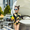 2018新款韩版儿童连体泳衣卡通菠萝可爱女童女孩防晒潜水服游泳装