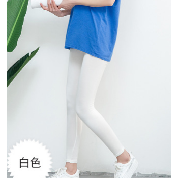 2018新款莫代尔打底裤女内搭外穿显瘦大码高腰夏天薄款九分裤批发图1