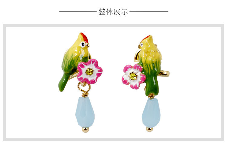 绿色鹦鹉耳坠_05