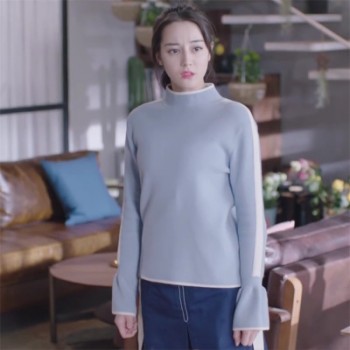 一千零一夜迪丽热巴同款毛衣凌凌七半高领韩版爆款针织衫女装批发图1