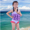 儿童新款浮力泳衣 中小童卡通印花连体浮力套装防晒泳衣厂货
