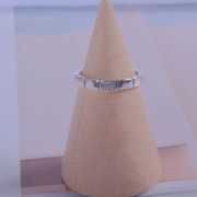 韩版新款S925纯银戒指泰银复古女式时尚简约开口镶钻指环首饰品