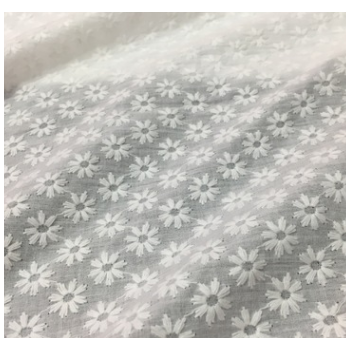 9088棉布满天星绣花 小碎花棉线重工机织蕾丝面料 三件套服装辅料图1