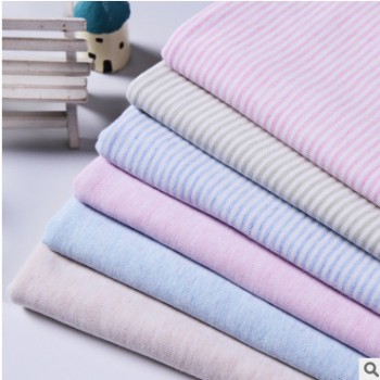 新品 有机彩棉毛巾布 床上用品婴幼儿童装 全棉纯色条纹面料 批发