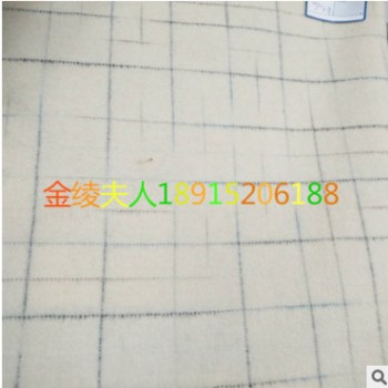 厂家直销100%羊毛双面呢毛呢面料围巾高档服装面料批发渐变色图1