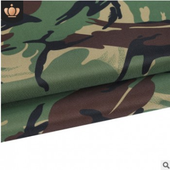 厂家现货600d印花防水牛津布迷彩服面料 橄榄绿英国迷彩帐篷布
