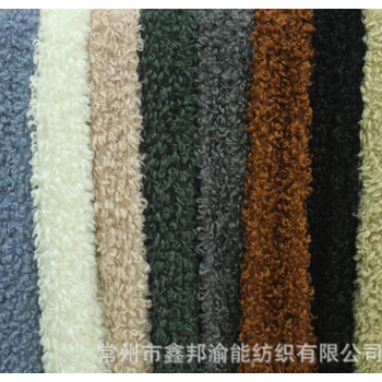 现货供应大羊圈大波浪绒 服装领玩具面料图1