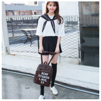 日本女学生装水手服夏JK制服校服班服日系短袖英伦海军风COS套装图1