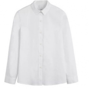 2018女装衬衫高档精梳棉新款OL风气质修身白衬衫女长袖女士衬衣