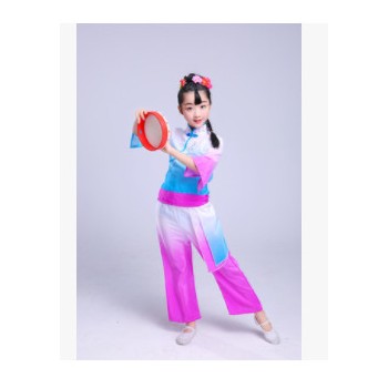 第九届小荷风采月愿儿童舞蹈表演出服装的手鼓道具头饰古典秧歌舞图1