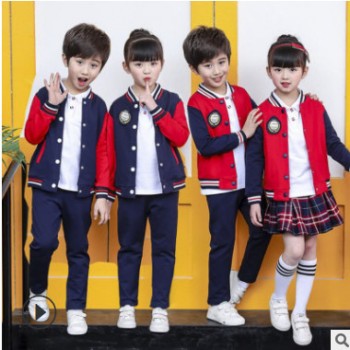 2018新款春秋装幼儿园服小学生校服英伦运动套装儿童春秋班服定制图1