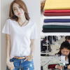 淘工厂虎门女士服装加工厂纯棉T恤小批量来样加工 女装贴牌大厂