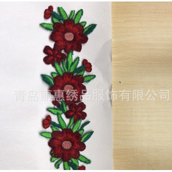 厂家批发刺绣图案布贴 绣标瓦片 来图定制绣花服装辅料【图】图1