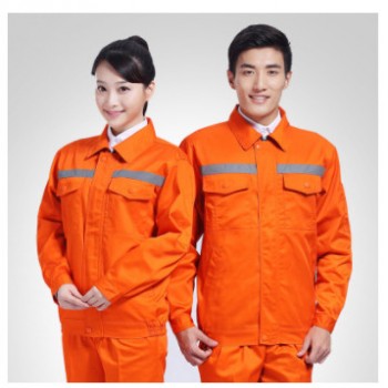 反光条秋季工作服套装男长袖户外环卫建筑工地工装电焊服劳保服