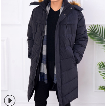 厂家批发冬季保安服执勤服羽绒棉长款防寒防风防水可定制图1