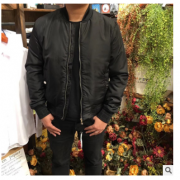 2018秋冬新款男士棒球领夹克棉服 休闲时尚韩版外套 一件代发