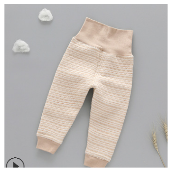 秋季儿童衣服纯棉高腰保暖裤婴儿冬季彩棉服装宝宝夹棉裤子小童装图1