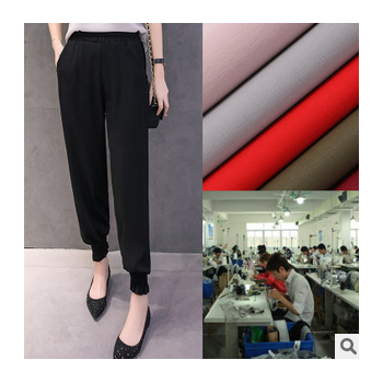 广东中山专业加工生产服装裤子女士秋季全棉休闲裤针织长裤定制作图1