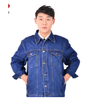焊工工作服套装男纯棉加厚电焊工作服防烫劳保服牛仔耐磨工人工服