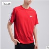 2018夏季新品潮流红色纯棉圆领短袖T恤男