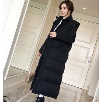 一件代发羽绒服女加长款过膝加厚休闲冬季外套学生百搭冬装大衣图1