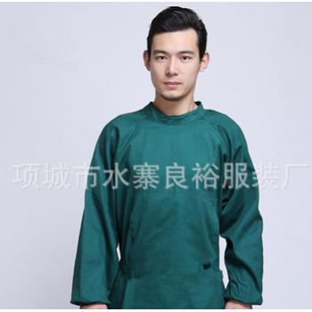 厂家直销加工医用精品墨绿色湖蓝色手术衣洗手衣包布洞巾图1