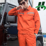 厂家批发春秋季中铁工厂工作服现货前后加反光条透气结实耐磨工装