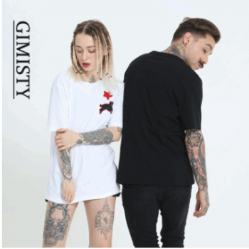 男装2018t恤男新款欧美外贸情侣款纯棉圆领潮男t恤短袖tshirt图1