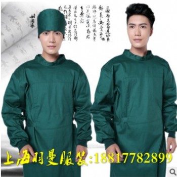 现货供应 全棉墨绿色手术衣 倒穿手术室服装医用手术服图1
