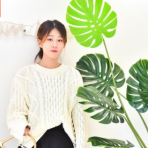 chic早秋毛衣 新款手钩ins李冰冰同款粗线麻花宽松女装 毛衣女