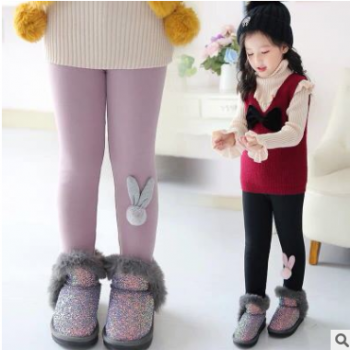 女童棉裤三层加厚一体裤加绒加厚打底裤一条过冬女童打底裤图1