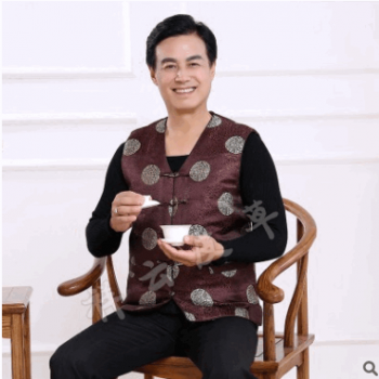 中年羊毛马甲男 保暖滩羊毛马甲 皮毛一体羊毛马甲背心图1