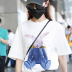 明星同款卡通兔子T恤女宽松纯棉白色短袖上衣2019夏季韩版潮
