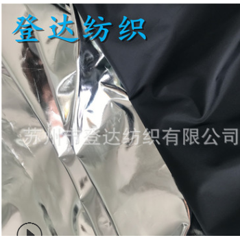 涤塔夫满版烫银烫金 摄影器材反光布料 羽绒服面料