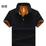 polo衫定制 夏季纯棉短袖POLO衫男 翻领修身纯色男式t恤