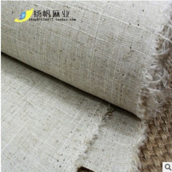 服装面料 深圳厂家直销节麻棉麻亚麻布料DIY桌布口袋布定制批发图1