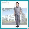 夏季短袖工作服 无锡常州灰色短袖纯色员工夏季工作服WK-JC-S1414
