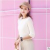 2019新款春夏修身韩版女装 全棉圆领速干文化衫定制厂家加工代发