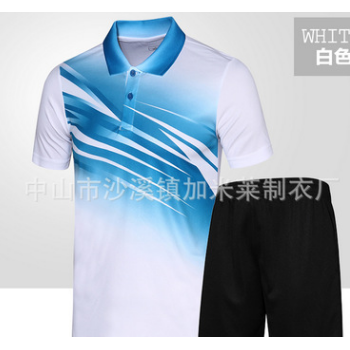 厂家定做运动POLO衫热升华印花 定做速干运动t恤 加工贴牌印字图1