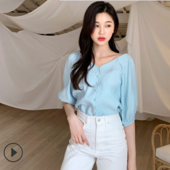制衣加工厂衬衫19韩国东大门女装200斤大码女士上衣 贴牌小单定制图1