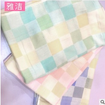 厂家直销彩格浴巾 家用儿童毛巾被纺织品家居日用棉质32股毛巾图1