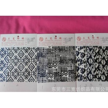 sk-0114#加厚细斜弹力品质棉布印花 几何图案不规则花型紧身裤料图1