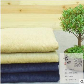 现货灯芯绒洗水纹理弹力条纹面料 秋冬女装外套风衣灯芯绒面料图1