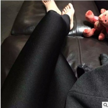 锦纶光泽裤春夏季外穿打底裤百搭显瘦踩脚女裤弹力小脚九分裤子图1