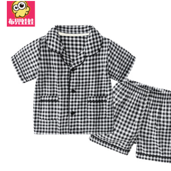儿童睡衣夏季薄款短袖套装男童中小童小孩女生公主女童家居服棉绸