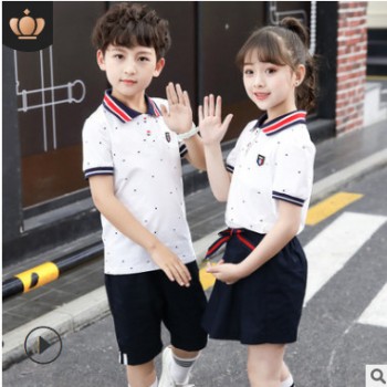 幼儿园园服夏装新款小学生校服班服英伦风纯棉夏季运动套装合唱服