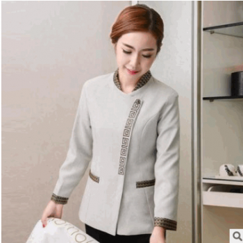 厂家定制保洁服长袖秋冬酒店宾馆客房服务员SPA会所阿姨清洁制服图1
