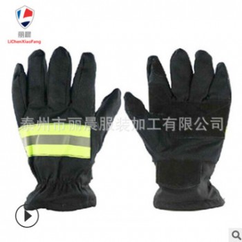 加工02款消防手套 阻燃隔热消防防护手套消防员服装手套加厚防火图1