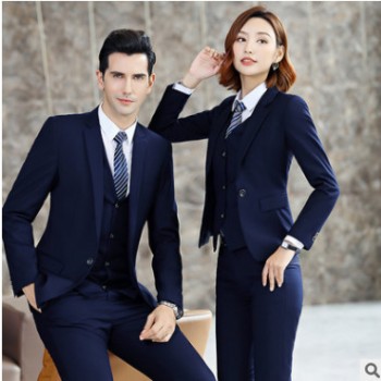 2019新款男女同款职业套装女 秋气质长袖正装商务西服面试工作服