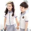 2019新款英伦小学生校服定制弹力演出服夏季幼儿园园服夏装代发